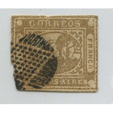 ARGENTINA 1858 GJ 10 BARQUITO ESTAMPILLA USADA CON MINIMO DEFECTO U$ 330